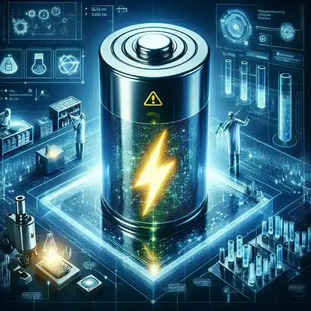"東海理化が開発した革新的なリチウム電池、容量2倍の特長を持つ新技術の実用化支援を示すビジュアル"