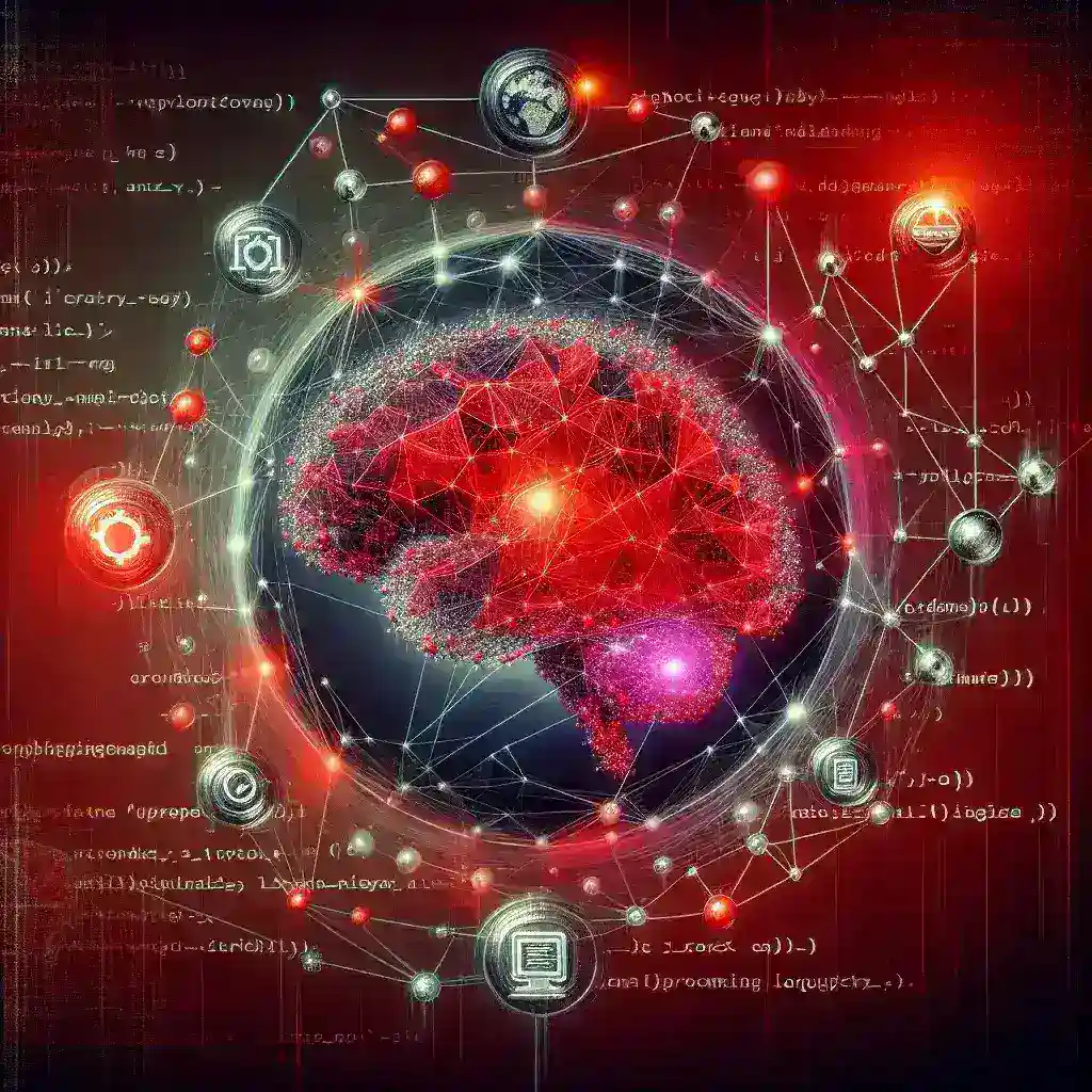 "プログラミング言語Rubyを使用したWebアプリ開発におけるRailsフレームワークとAI技術の統合を示すビジュアルイメージ"